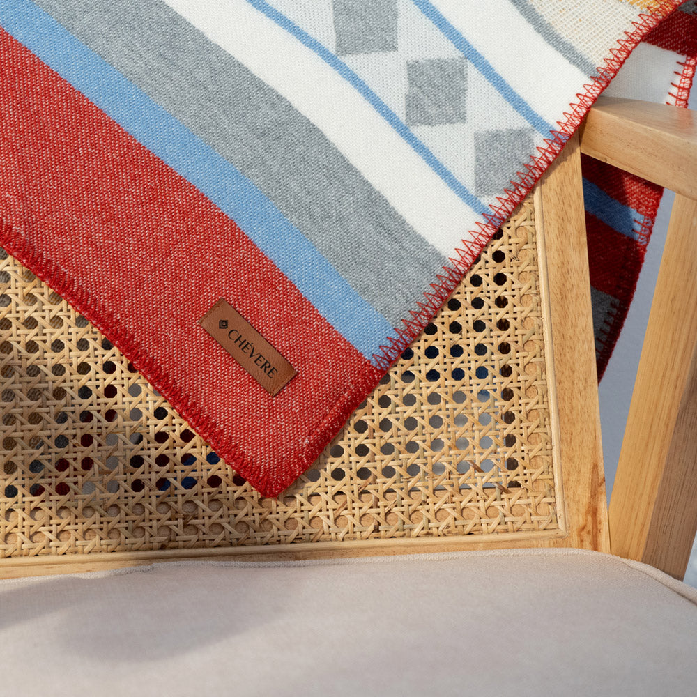 Merinowolldecke, Kuscheldecke aus Merino Bohostyle, Decke Hippie Naturfaser