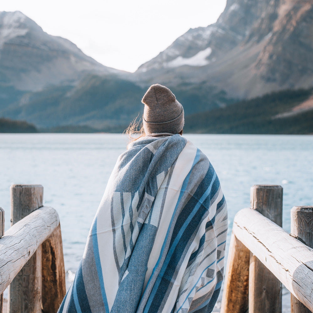 Wolldecke bunt, Ethno-Kuscheldecke, Boho-Decke, Tagesüberwurf Aztek, Decke mit geometrische Muster