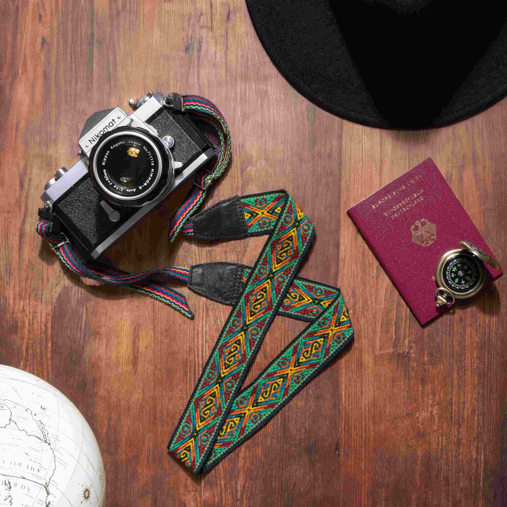 Nackengurt Ethno Grün/ Rot