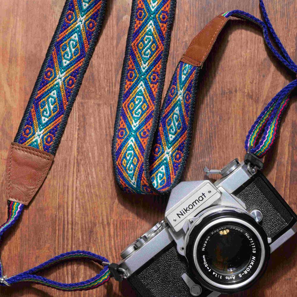 Kameragurt Boho, Kamerband Ethno, Nackenschulter Kamera bunt, Tragegurt Kamera Boho, Kamera Accessoires, Kamera Strap bunt