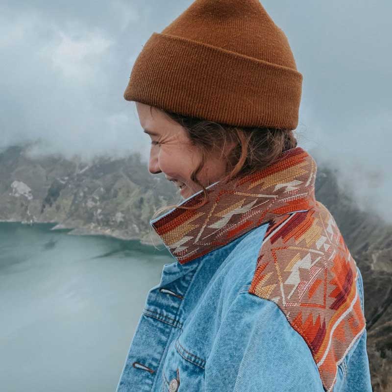 Chevere Ethno Jeansjacke- handgefertigt aus Ecuador