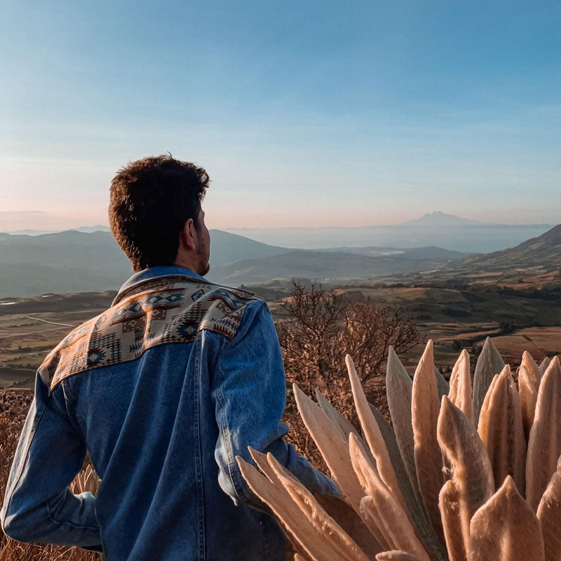 Unisex Jacke, Jeansjacke Ethno, Jeansjacke boho für damen und herren