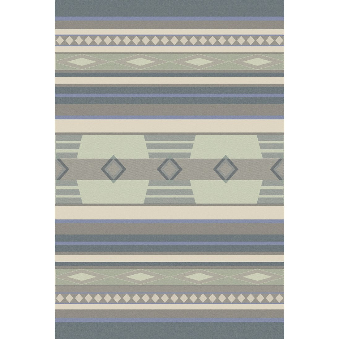 Navajo Decke, Southwesternstyle Kuscheldecke, Wolldecke Aztek, blaue nachhaltige Decke