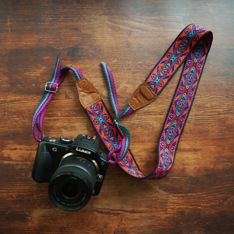 Kameragurt Boho, handgefertigter Gurt für Kamera, Geschenkidee für Hochzeitsfotograf