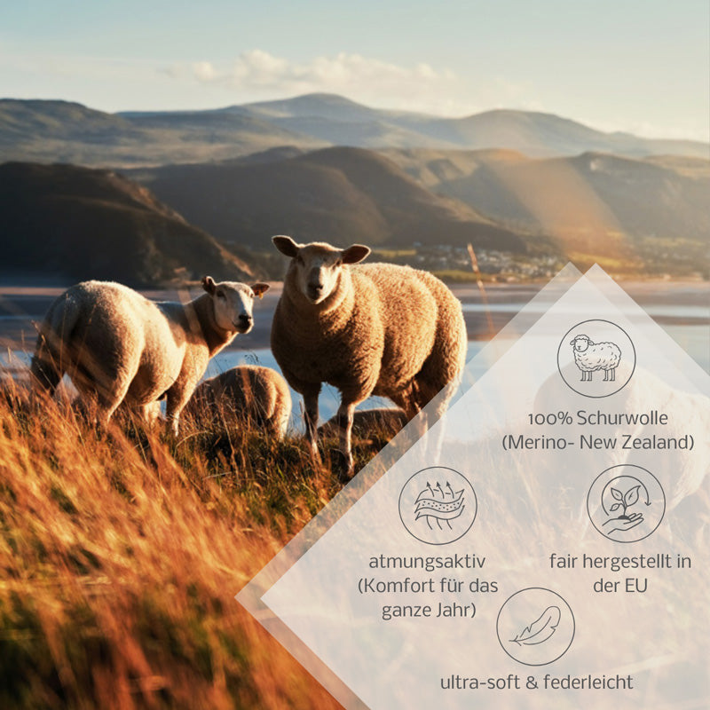 Kuscheldecke aus Merinowolle, Naturfaser Decken, kuschelige Decken aus Merino-Material