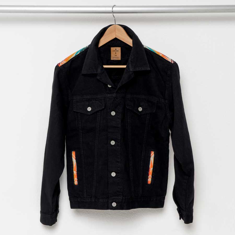 Denim Jacke im Bohodesign aus den Anden- hochwertig und zeitlos