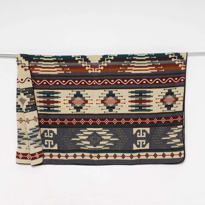 Boho Decke, Bohemian Tagesdecke, Ethno Vandecke, Campingdecke bunt, Kuscheldecke aus Ecuador