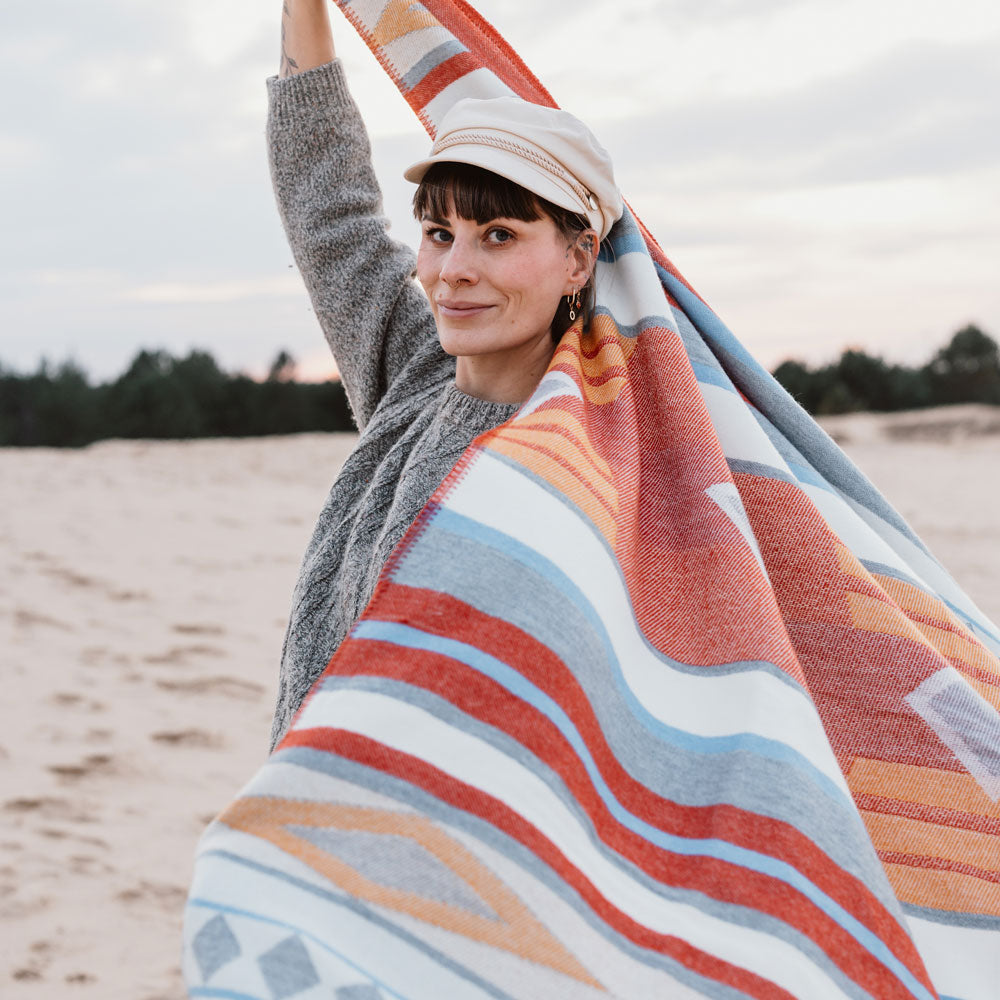 Buenaventura Earth- Boho Merino-Wolldecke