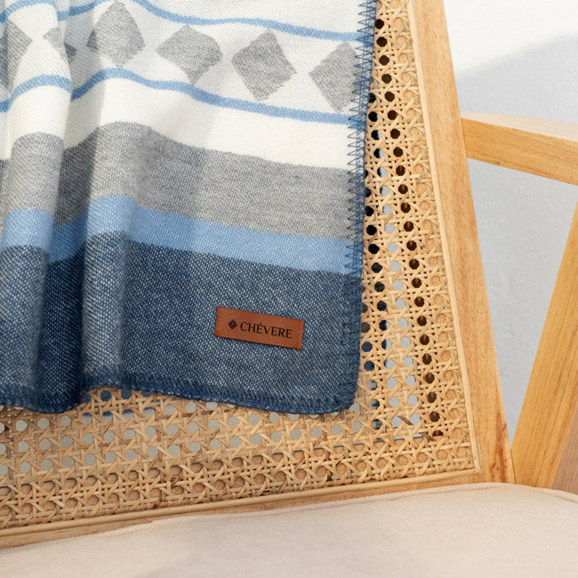 Schurwolldecke (Merino)- Buenaventura Blue