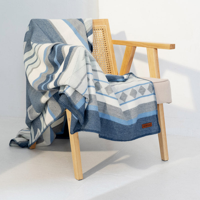 Schurwolldecke (Merino)- Buenaventura Blue